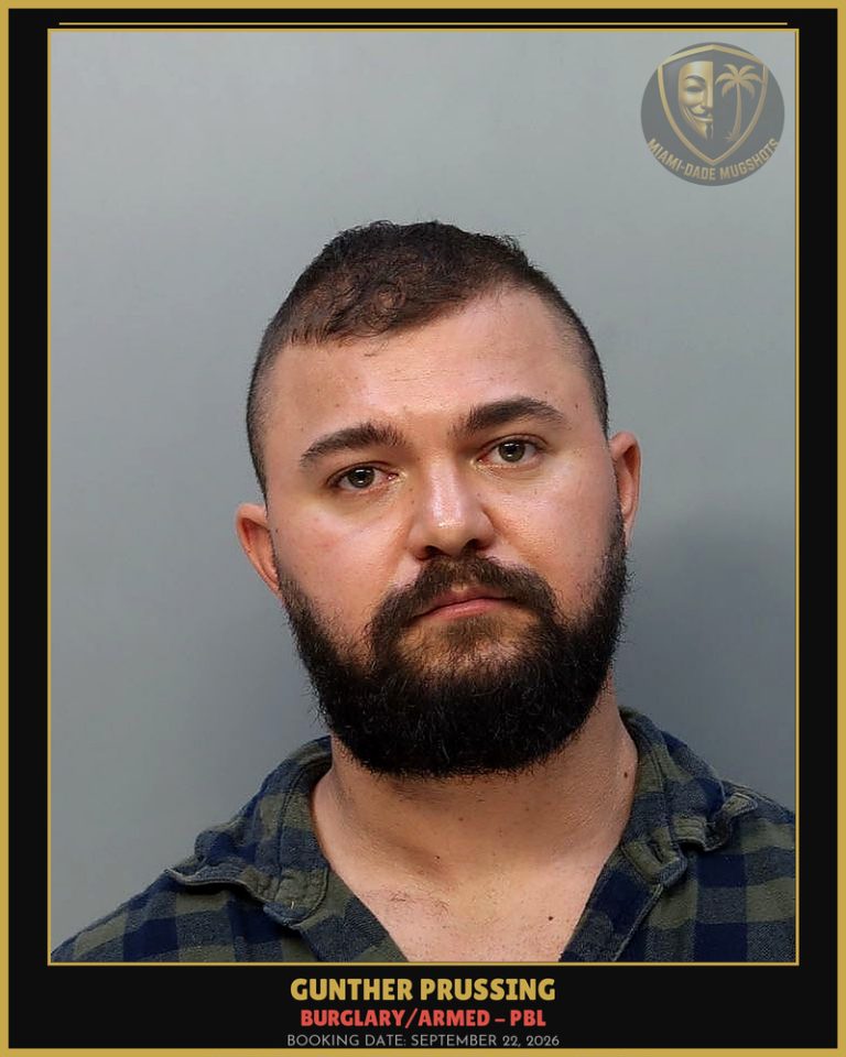 Prussing Gunther  William Arrested – BURGLARY/ARMED – PBL – Miami-Dade County (September 22, 2026)