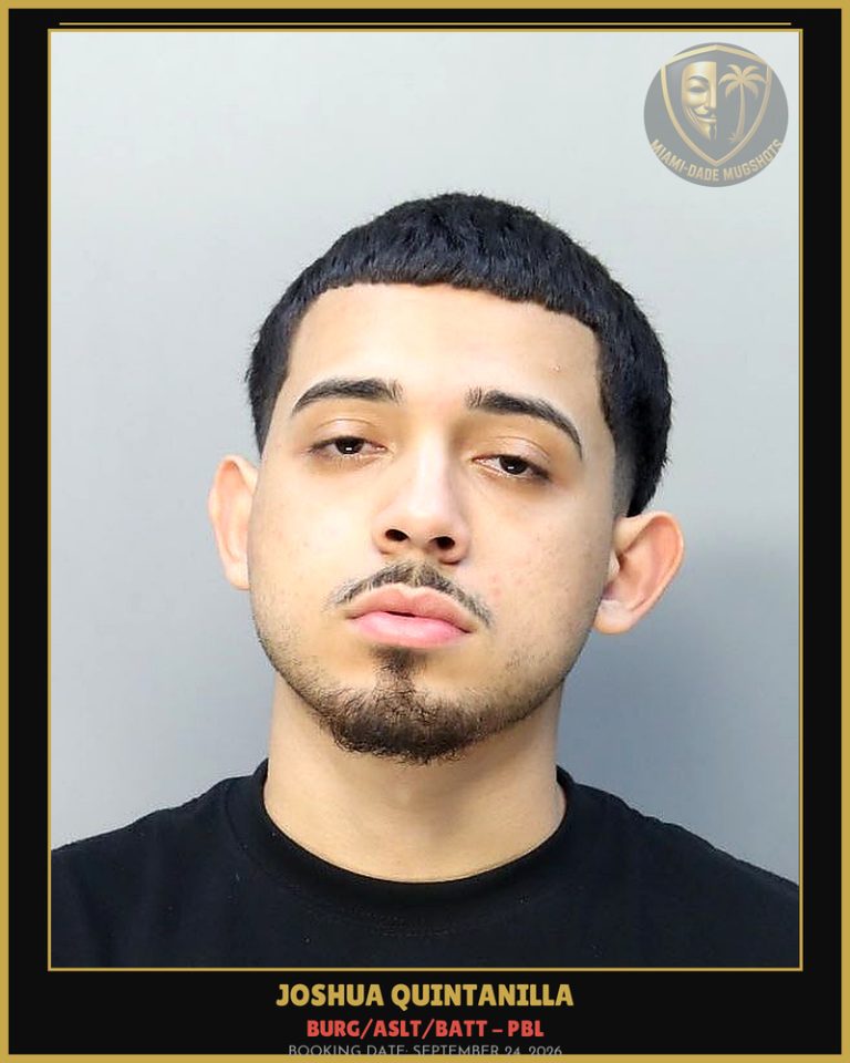 Quintanilla Joshua L Arrested – BURG/ASLT/BATT – PBL – Miami-Dade County (September 24, 2026)