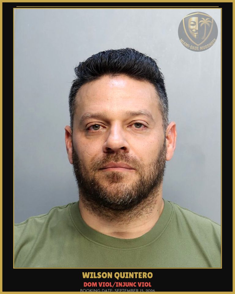 Quintero Wilson  Alberto Arrested – DOM VIOL/INJUNC VIOL – Miami-Dade County (September 15, 2026)