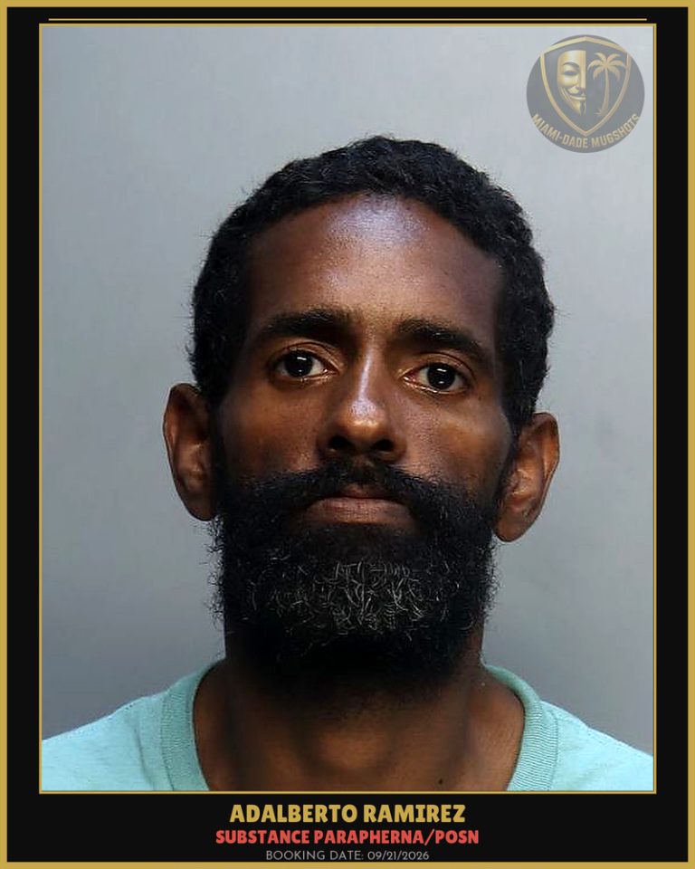Ramirez Adalberto Arrested – SUBSTANCE PARAPHERNA/POSN – Miami-Dade County (Unknown)