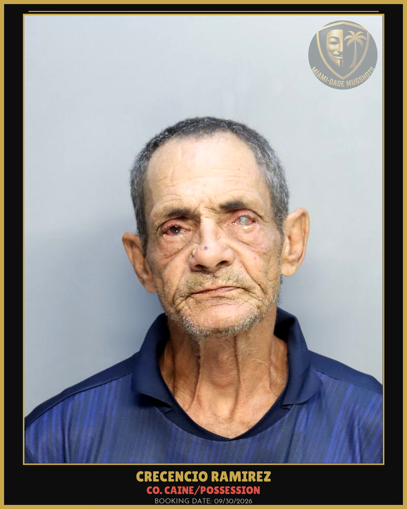 Ramirez Crecencio Jesus Arrested – Co. Caine/Possession – Miami-Dade County (Unknown)