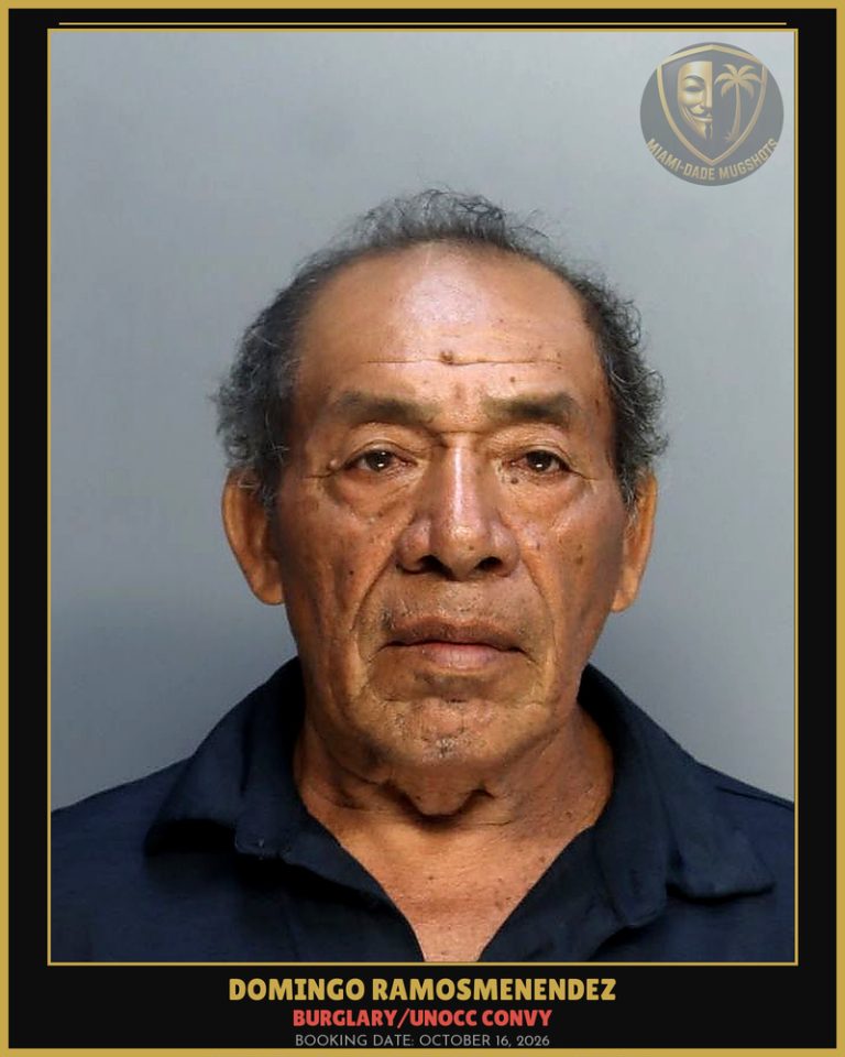 Ramosmenendez Domingo  Dejesus Arrested – BURGLARY/UNOCC CONVY – Miami-Dade County (October 16, 2026)