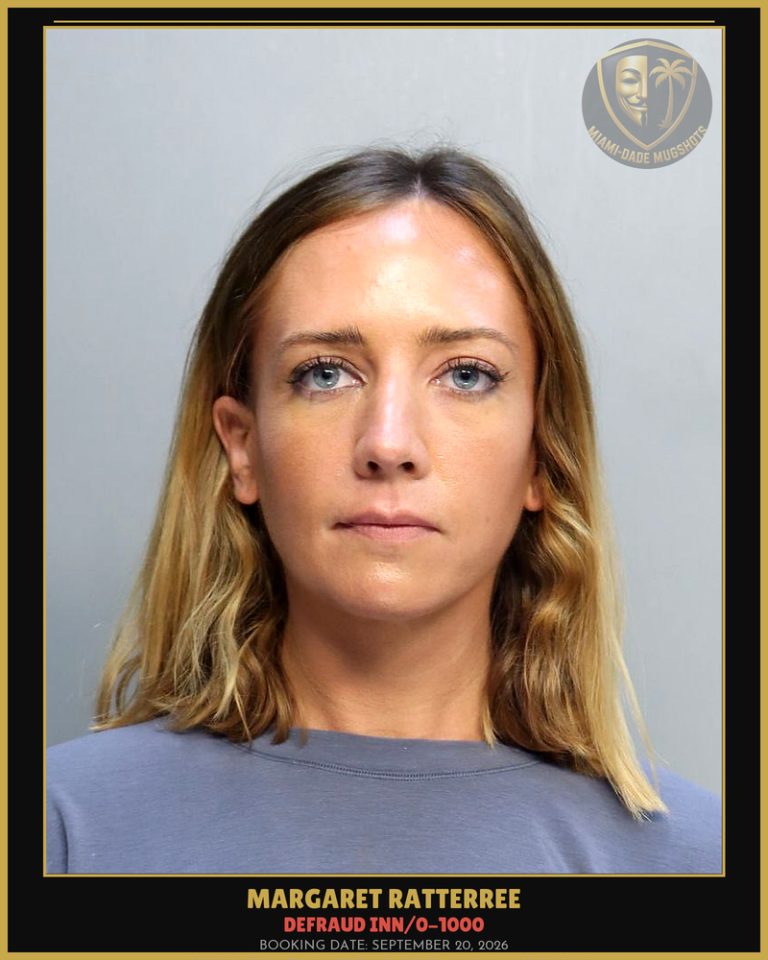 Ratterree Margaret  Greer Arrested – DEFRAUD INN/0-1000 – Miami-Dade County (September 20, 2026)