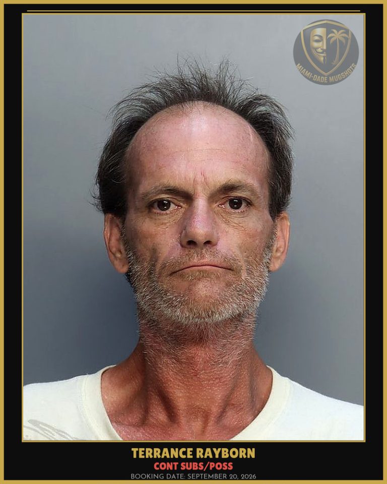 Rayborn Terrance  John Arrested – CONT SUBS/POSS – Miami-Dade County (September 20, 2026)