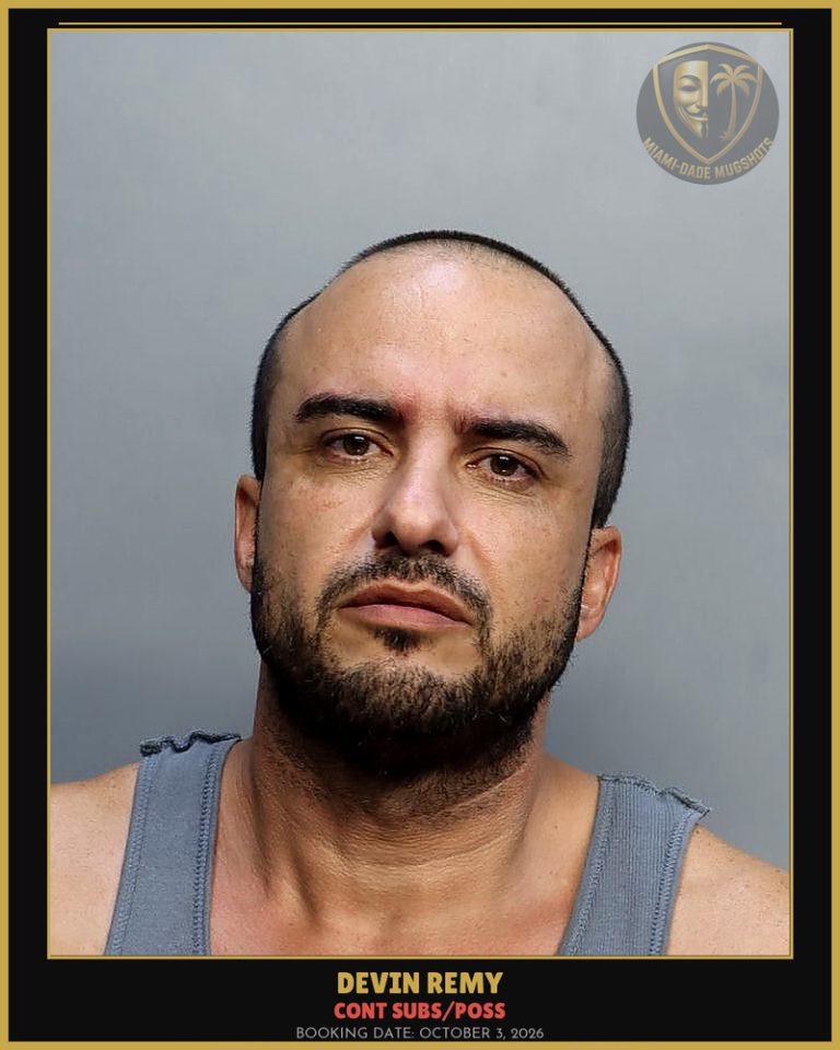 Remy Devin Arrested – CONT SUBS/POSS – Miami-Dade County (October 3, 2026)