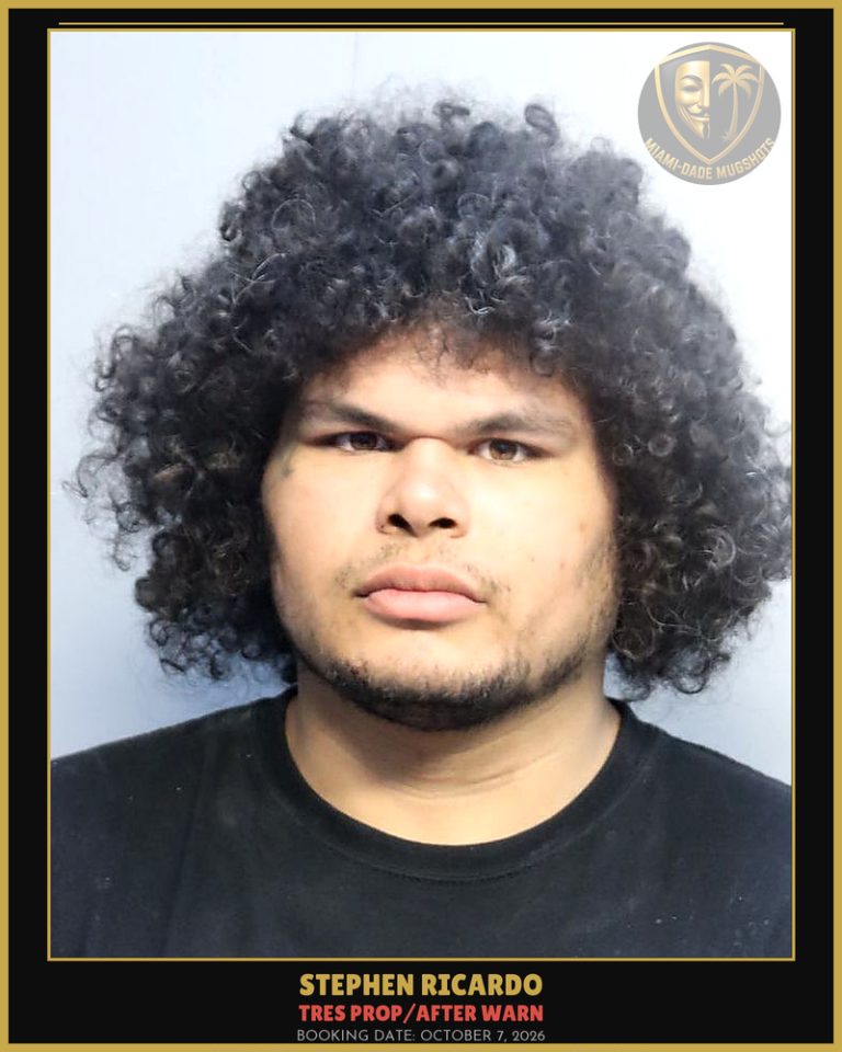 Ricardo Stephen Arrested – TRES PROP/AFTER WARN – Miami-Dade County (October 7, 2026)