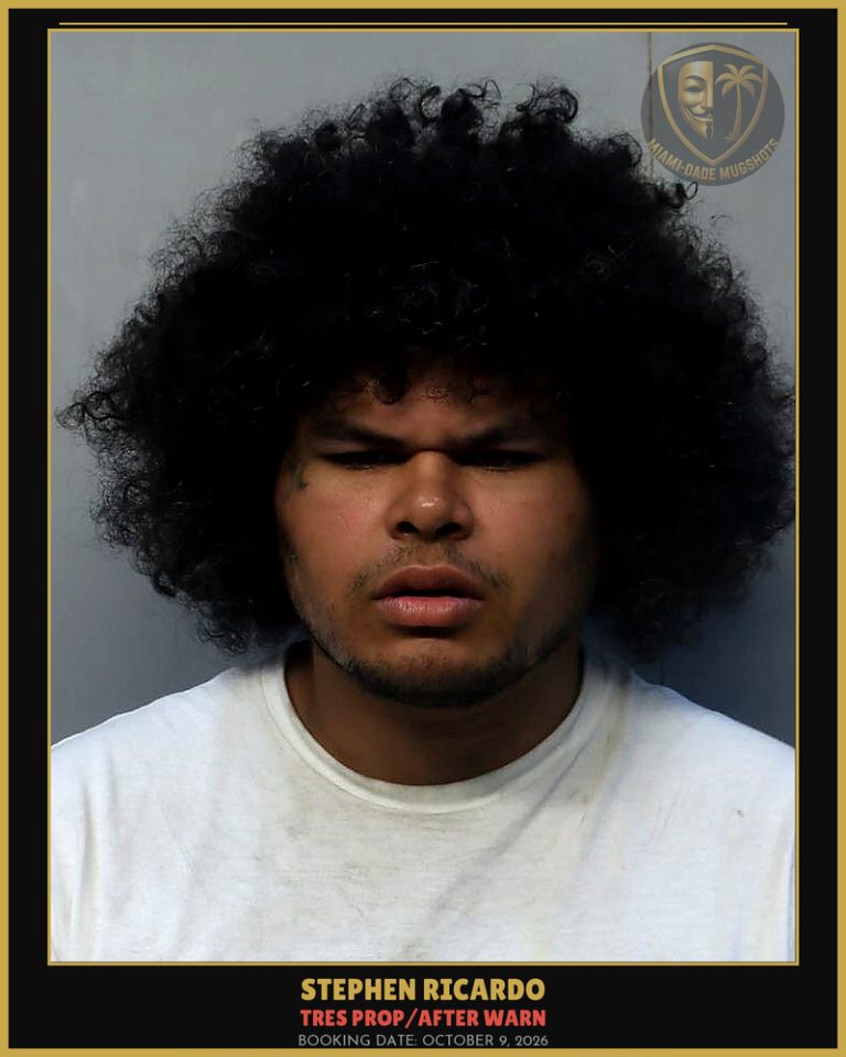 Ricardo Stephen Arrested – TRES PROP/AFTER WARN – Miami-Dade County (October 9, 2026)