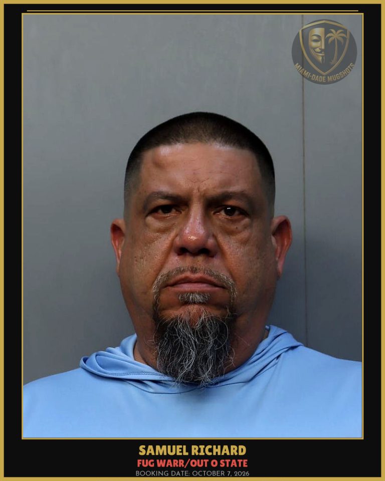 Richard Samuel Arrested – FUG WARR/OUT O STATE – Miami-Dade County (October 7, 2026)