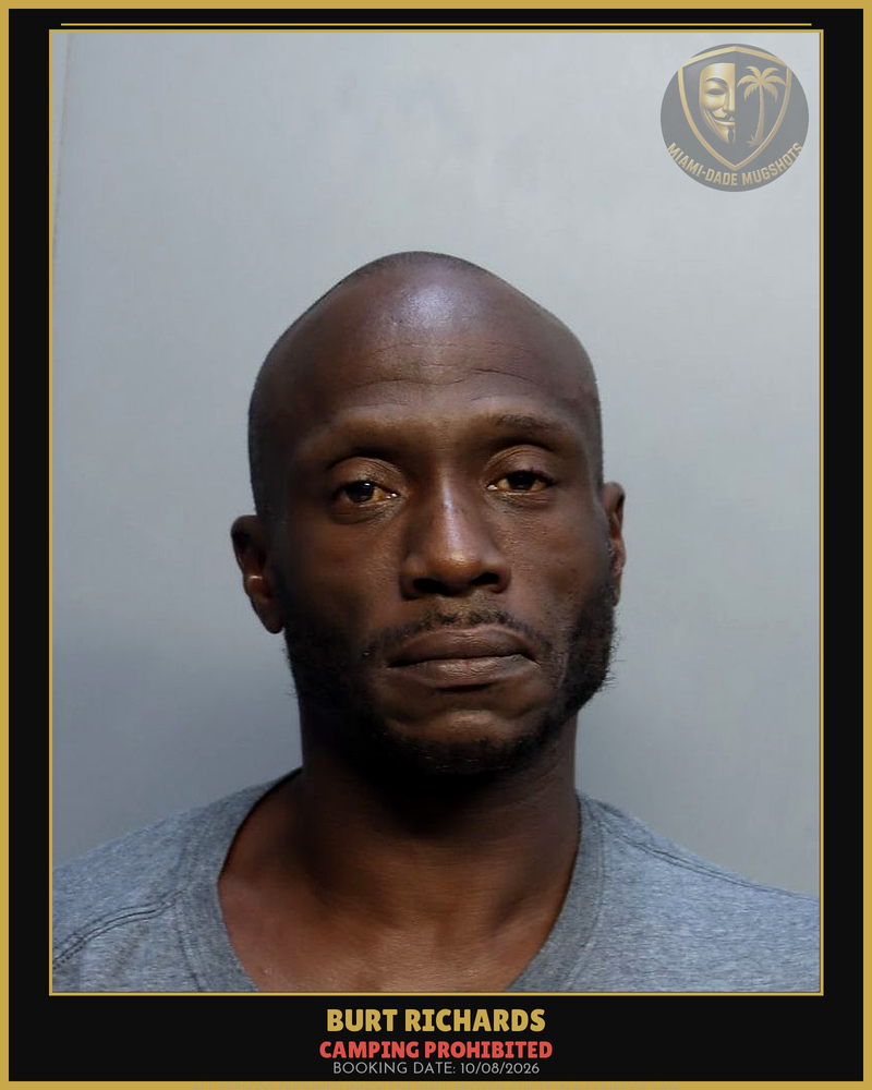 Richards Burt  Eudel Arrested – Camping Prohibited – Miami-Dade County (Unknown)