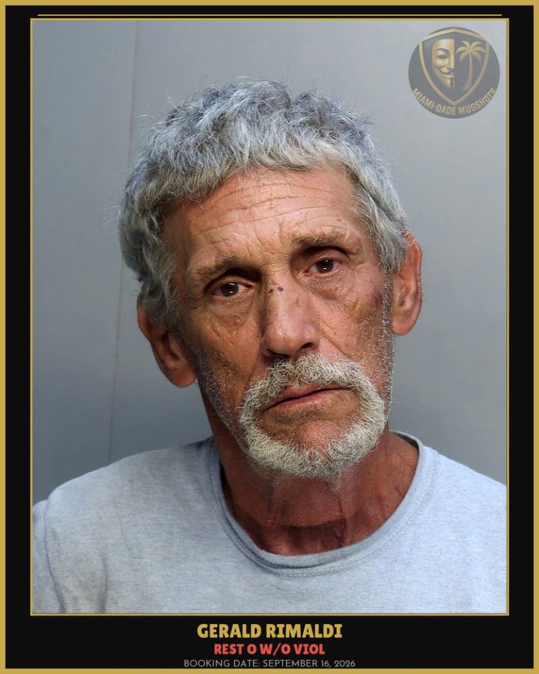 Rimaldi Gerald Arrested – REST O W/O VIOL – Miami-Dade County (September 16, 2026)
