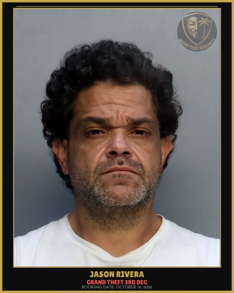 Rivera Jason Alexander Arrested – GRAND THEFT 3RD DEG – Miami-Dade County (October 14, 2026)