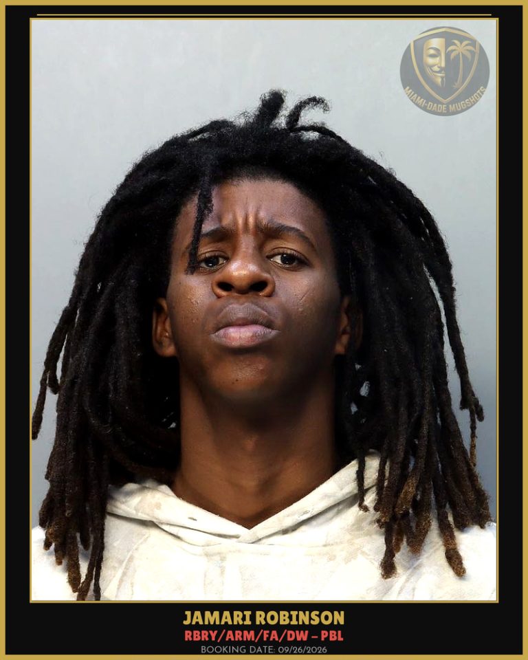 Robinson Jamari Arrested – RBRY/ARM/FA/DW – PBL – Miami-Dade County (Unknown)