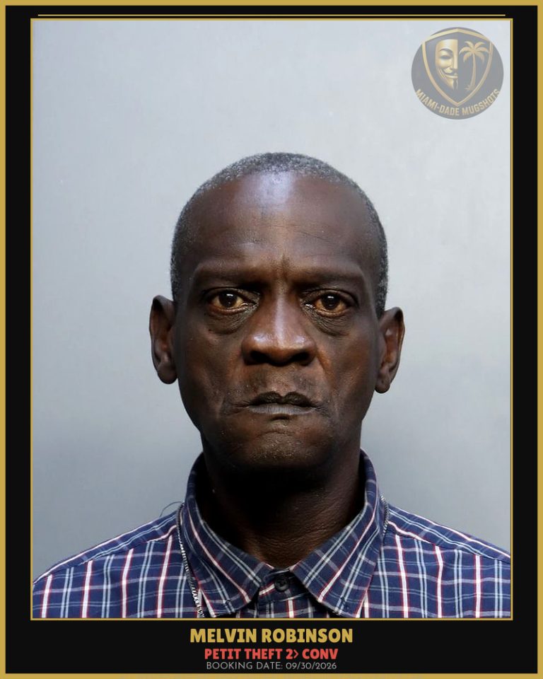 Robinson Melvin Arrested – PETIT THEFT 2> CONV – Miami-Dade County (Unknown)