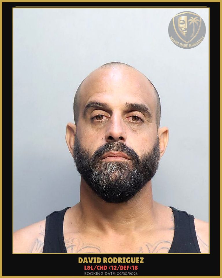 Rodriguez David Arrested – L&L/CHD <12/DEF<18 – Miami-Dade County (Unknown)