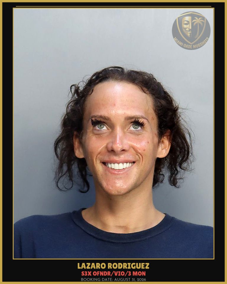 Rodriguez Lazaro D Arrested – s3x OFNDR/VIO/3 MON – Miami-Dade County (August 31, 2026)