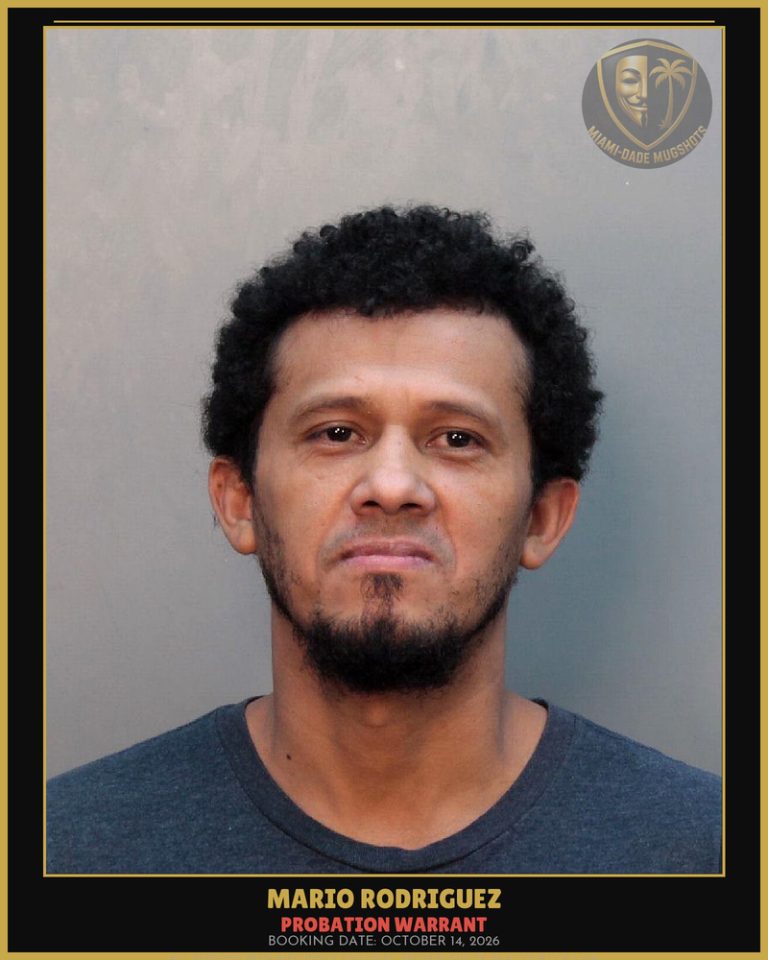 Rodriguez Mario Reynaldo Arrested – PROBATION WARRANT – Miami-Dade County (October 14, 2026)