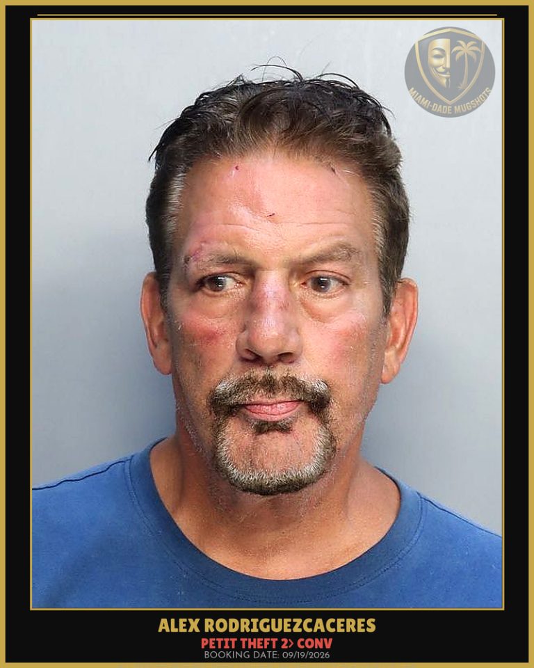 Rodriguezcaceres Alex Arrested – PETIT THEFT 2> CONV – Miami-Dade County (Unknown)
