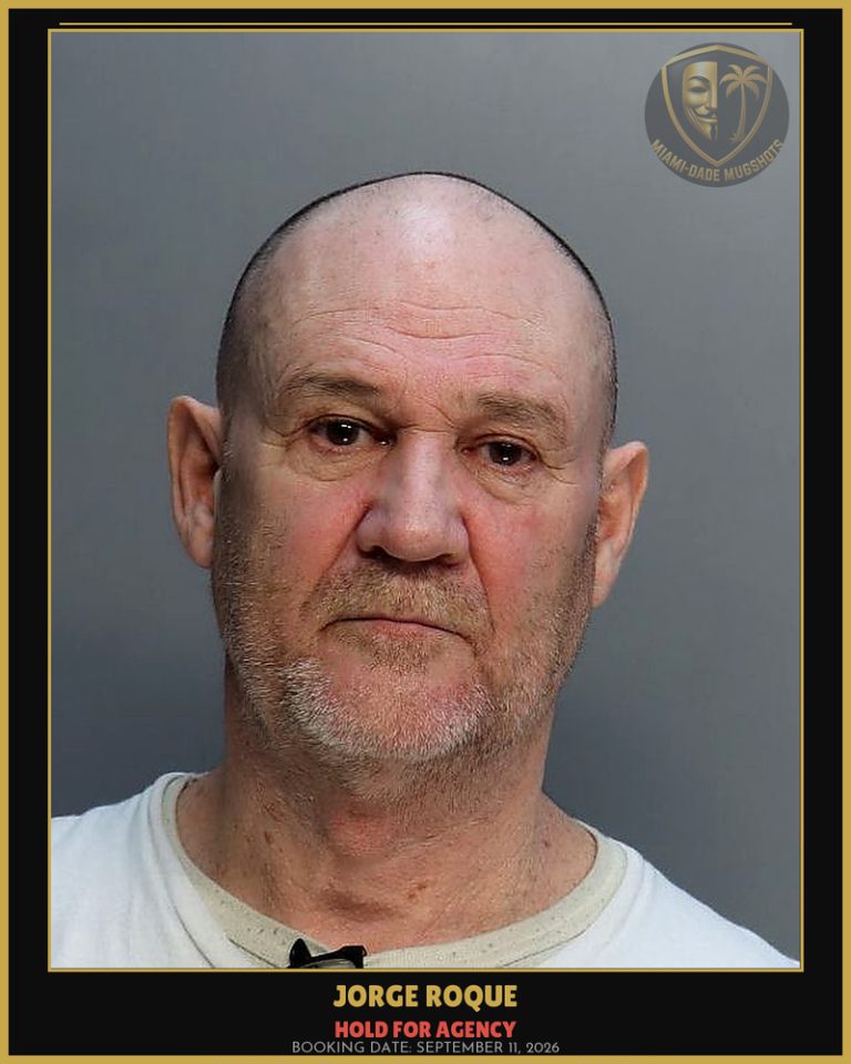 Roque Jorge Arrested – HOLD FOR AGENCY – Miami-Dade County (September 11, 2026)