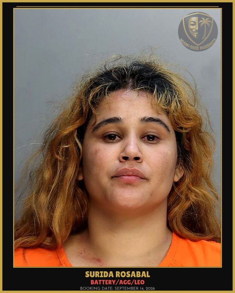 Rosabal Surida Arrested – BATTERY/AGG/LEO – Miami-Dade County (September 14, 2026)