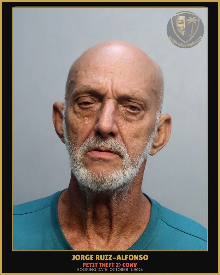 Ruiz-Alfonso Jorge Luis Arrested – PETIT THEFT 2> CONV – Miami-Dade County (October 11, 2026)