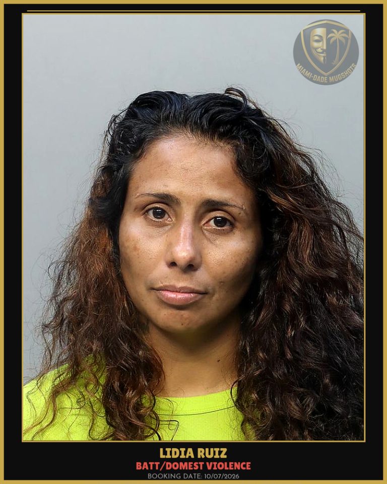 Ruiz Lidia Arrested – BATT/DOMEST VIOLENCE – Miami-Dade County (Unknown)