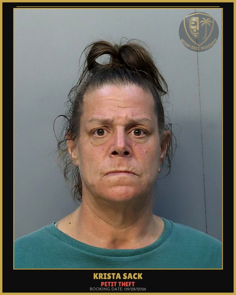 Sack Krista  Renee Arrested – PETIT THEFT – Miami-Dade County (Unknown)