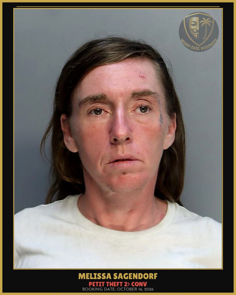 Sagendorf Melissa Arrested – PETIT THEFT 2> CONV – Miami-Dade County (October 16, 2026)
