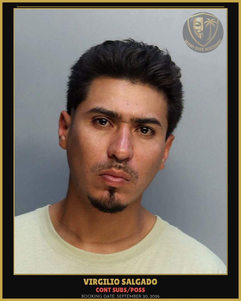 Salgado Virgilio Arrested – CONT SUBS/POSS – Miami-Dade County (September 20, 2026)