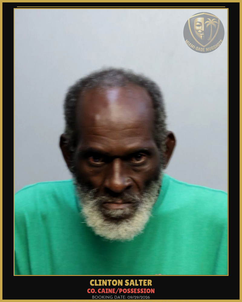 Salter Clinton Arrested – Co. Caine/Possession – Miami-Dade County (Unknown)