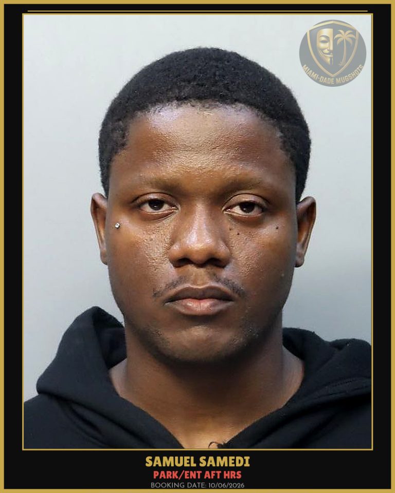 Samedi Samuel Arrested – PARK/ENT AFT HRS – Miami-Dade County (Unknown)