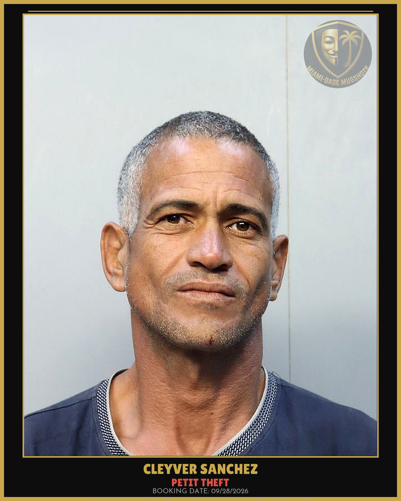 Sanchez Cleyver John Arrested – Petit Theft – Miami-Dade County (Unknown)