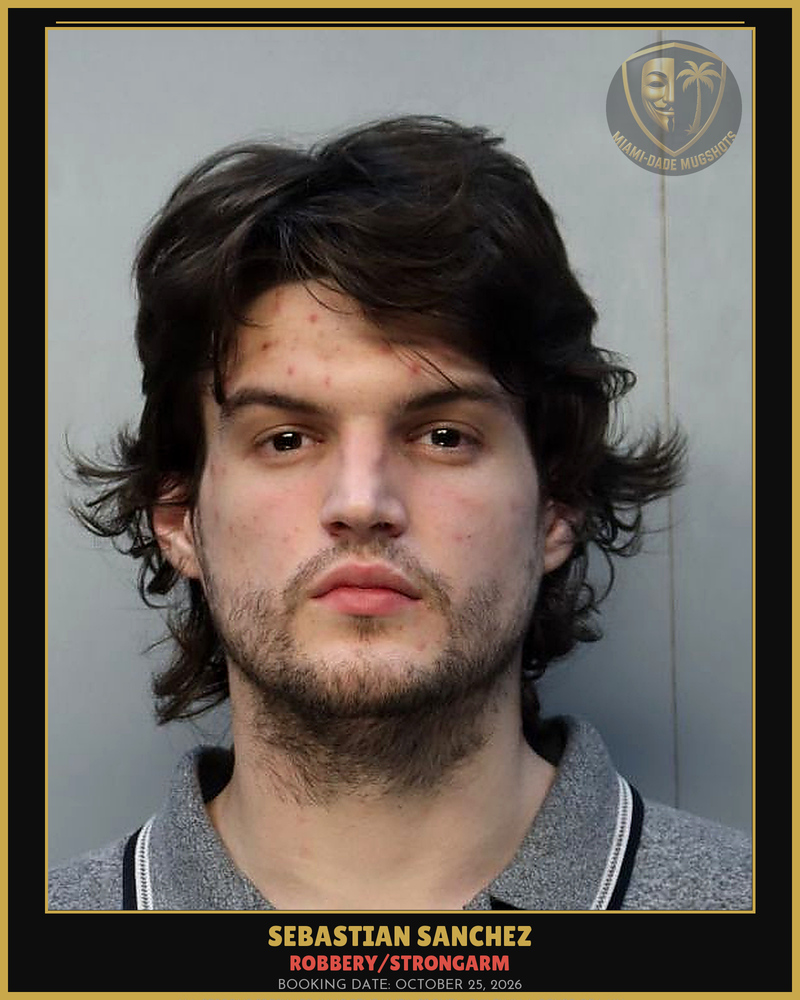Sanchez Sebastian Arrested – Robbery/Strongarm – Miami-Dade County (October 25, 2026)