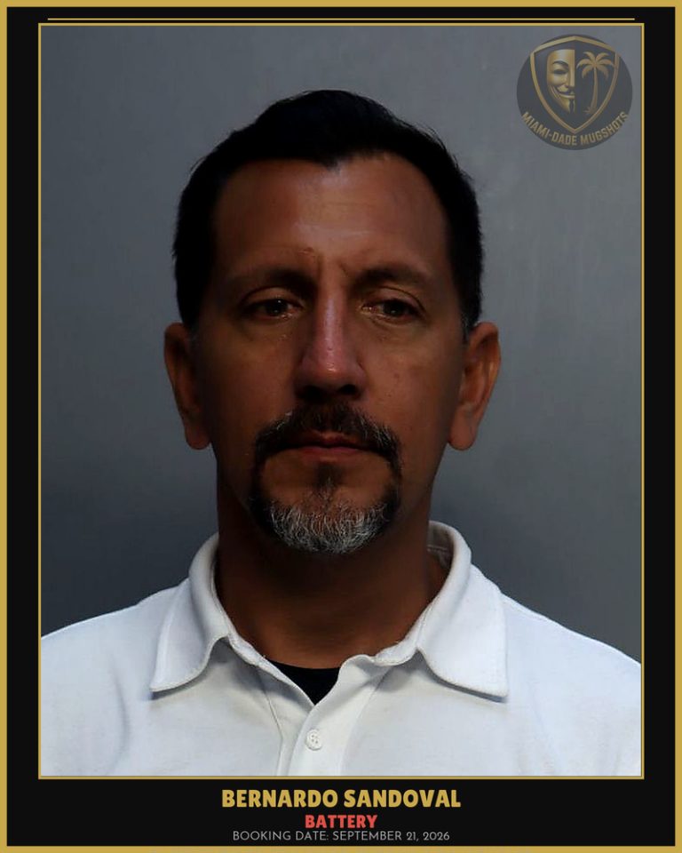 Sandoval Bernardo Javier Arrested – BATTERY – Miami-Dade County (September 21, 2026)