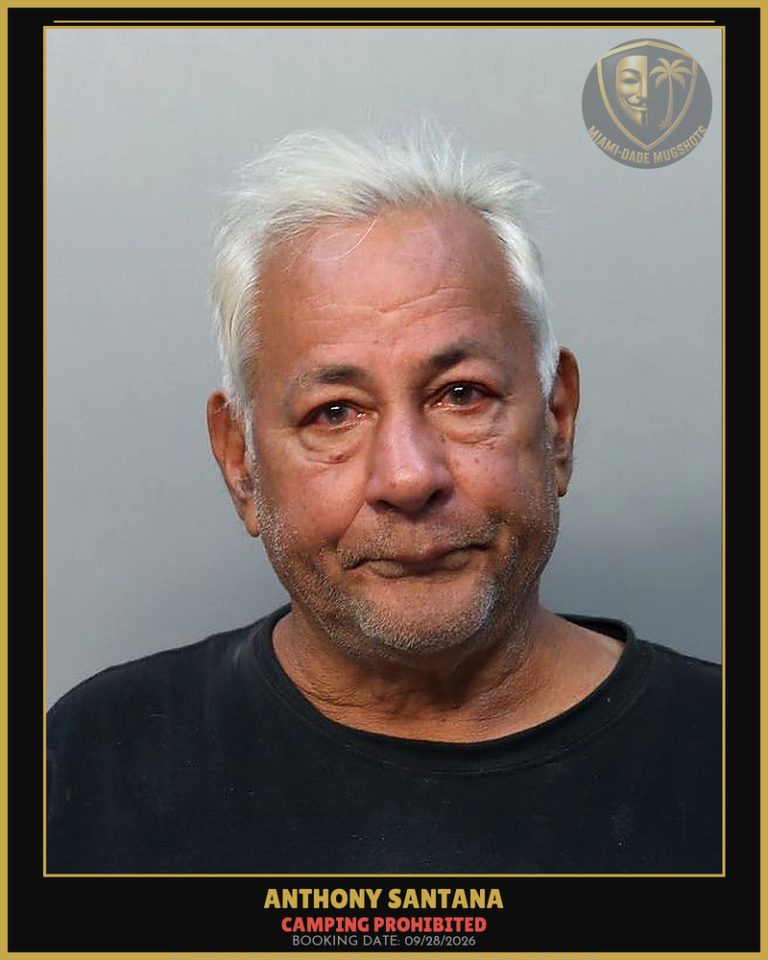 Santana Anthony Arrested – CAMPING PROHIBITED – Miami-Dade County (Unknown)
