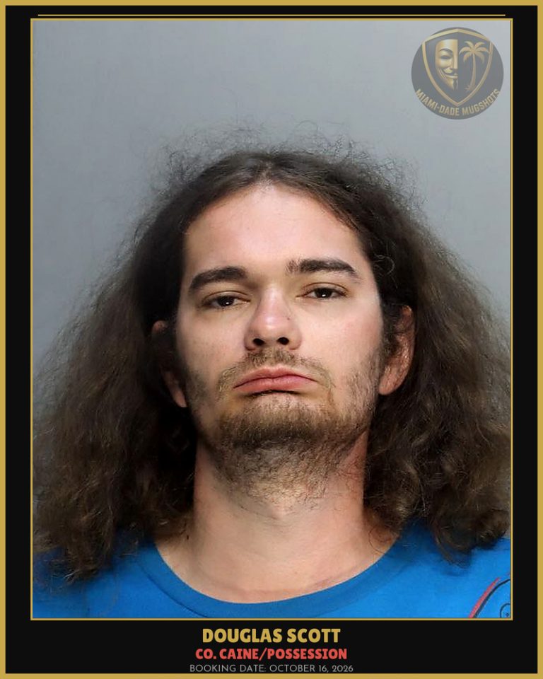 Scott Douglas  Wesley Arrested – Co. Caine/POSSESSION – Miami-Dade County (October 16, 2026)
