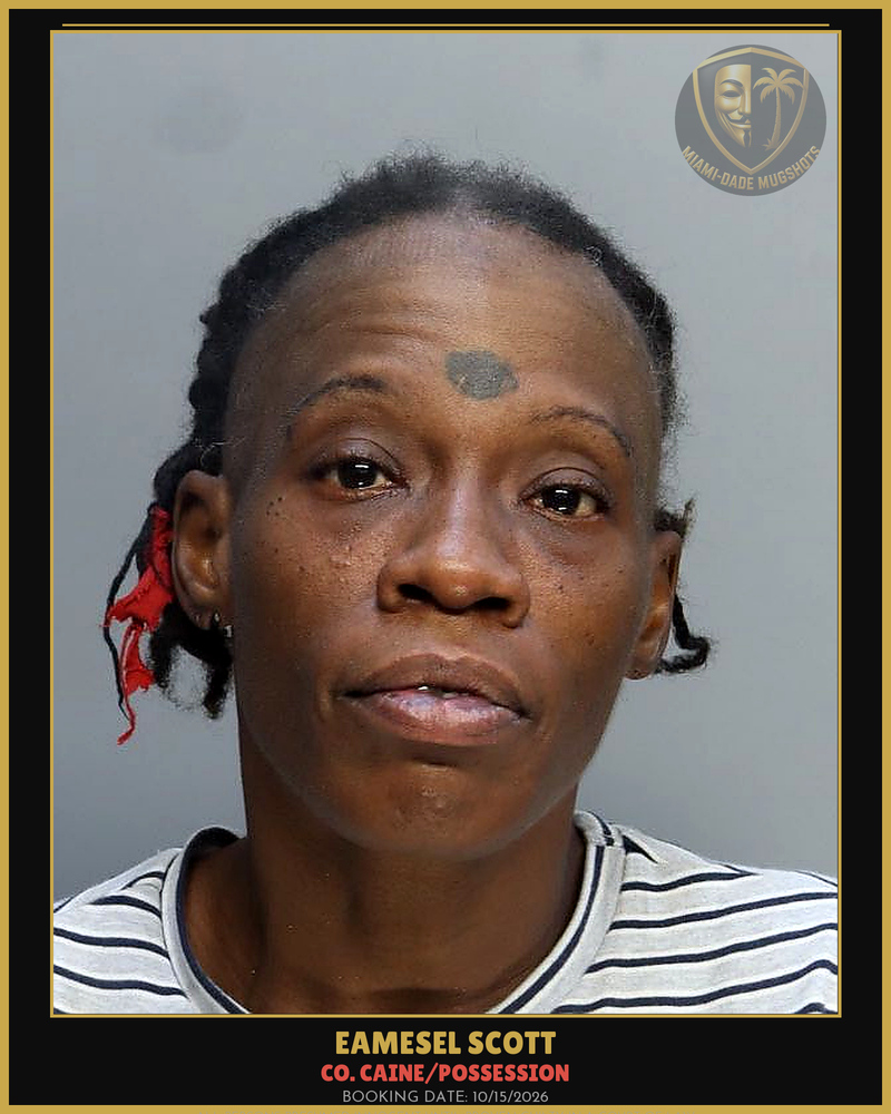 Scott Eamesel Arrested – Co. Caine/Possession – Miami-Dade County (Unknown)