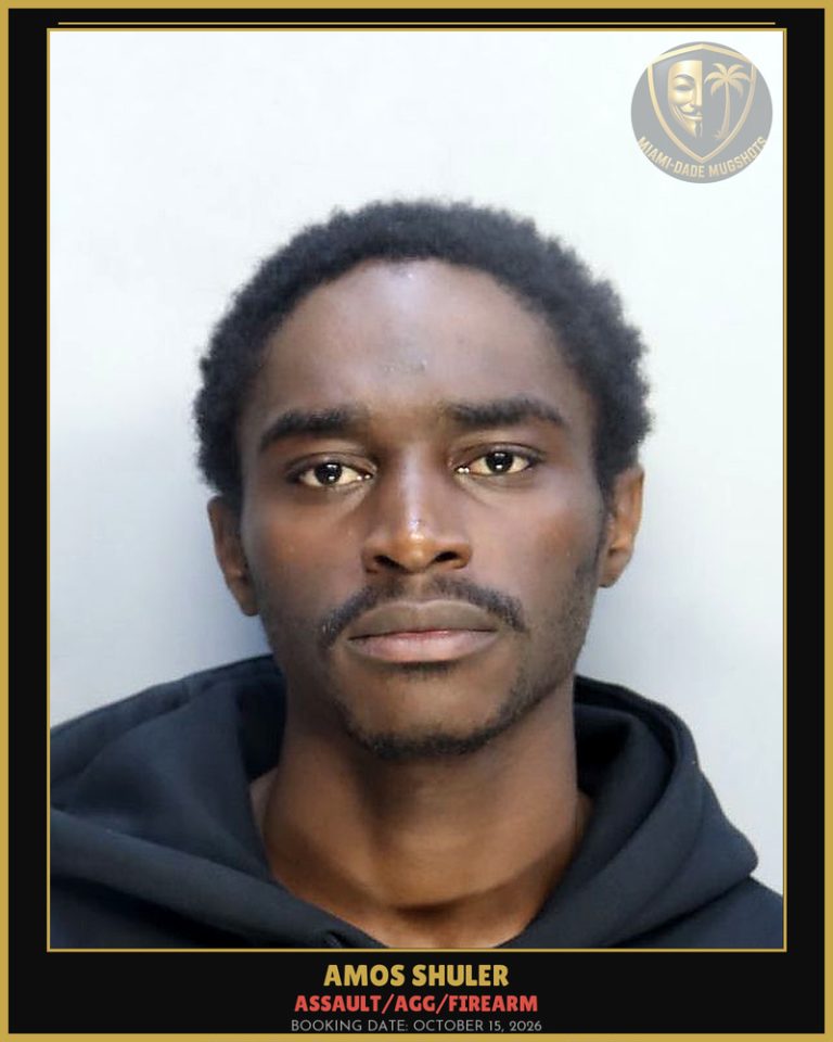 Shuler Amos Arrested – ASSAULT/AGG/FIREARM – Miami-Dade County (October 15, 2026)