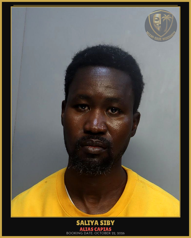 Siby Saliya Arrested – Alias Capias – Miami-Dade County (October 22, 2026)