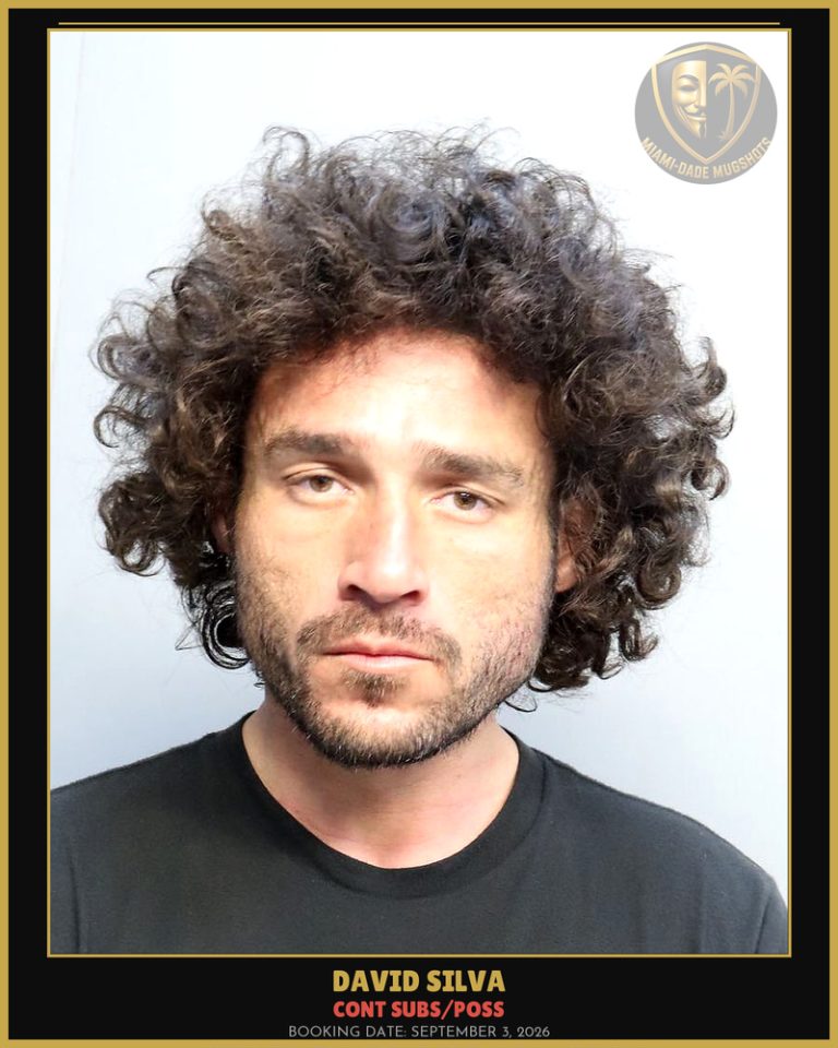 Silva David Arrested – CONT SUBS/POSS – Miami-Dade County (September 3, 2026)