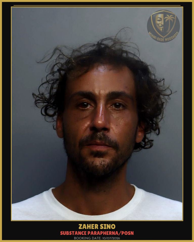 Sino Zaher Arrested – SUBSTANCE PARAPHERNA/POSN – Miami-Dade County (Unknown)