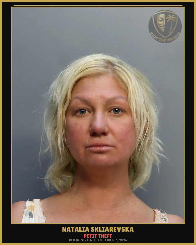 Skliarevska Natalia Arrested – PETIT THEFT – Miami-Dade County (October 3, 2026)