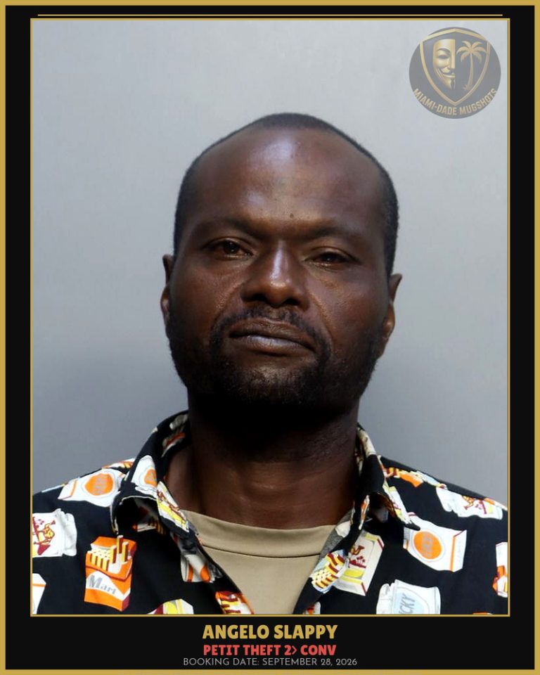 Slappy Angelo Arrested – PETIT THEFT 2> CONV – Miami-Dade County (September 28, 2026)