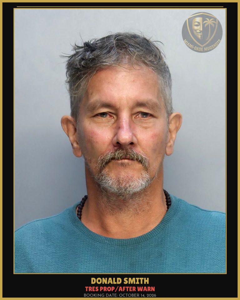 Smith Donald Charles Arrested – TRES PROP/AFTER WARN – Miami-Dade County (October 14, 2026)