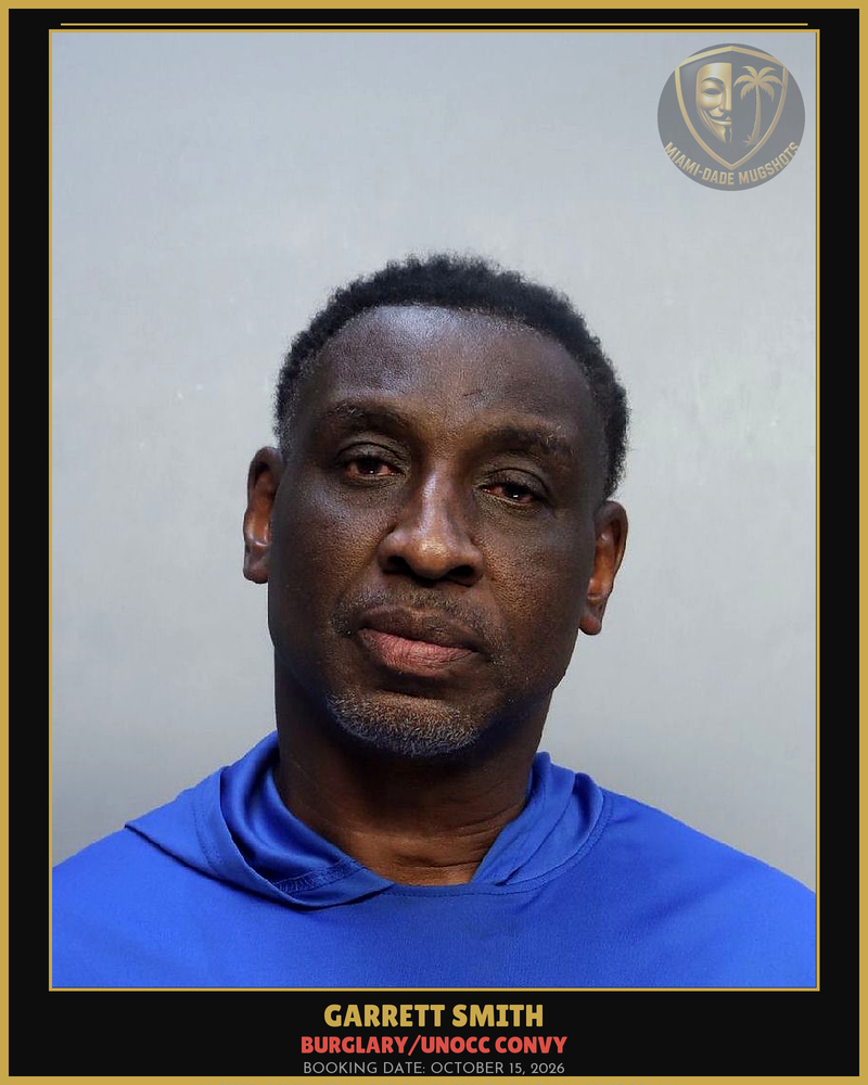 Smith Garrett Andre Arrested – Burglary/Unocc Convy – Miami-Dade County (October 15, 2026)