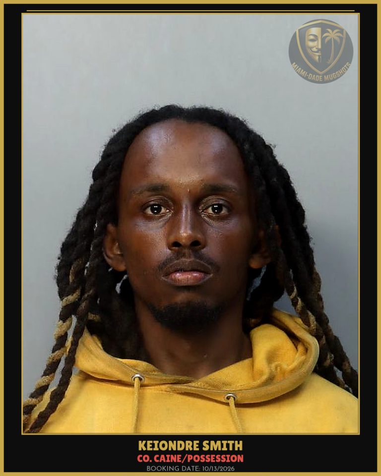 Smith Keiondre Larry Arrested – Co. Caine/POSSESSION – Miami-Dade County (Unknown)