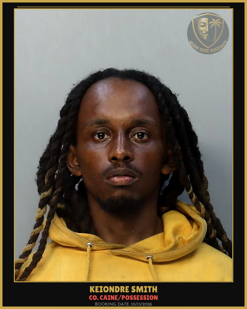 Smith Keiondre  Larry Arrested – Co. Caine/Possession – Miami-Dade County (Unknown)
