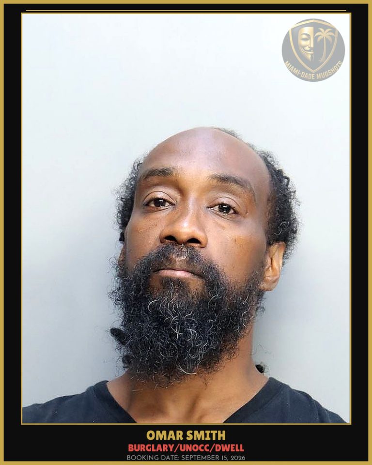 Smith Omar  Maurice Arrested – BURGLARY/UNOCC/DWELL – Miami-Dade County (September 15, 2026)