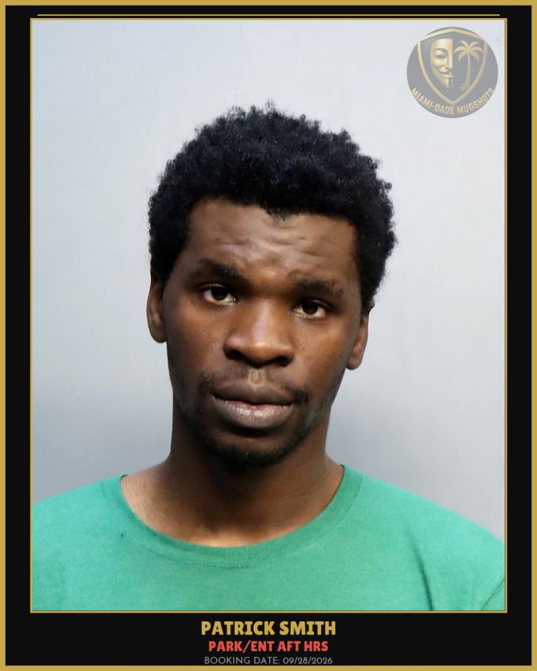 Smith Patrick Arrested – PARK/ENT AFT HRS – Miami-Dade County (Unknown)