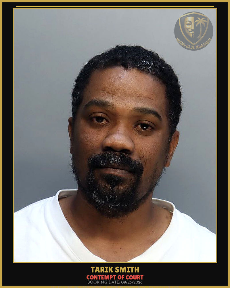 Smith Tarik  Xaiver Arrested – Contempt Of Court – Miami-Dade County (Unknown)