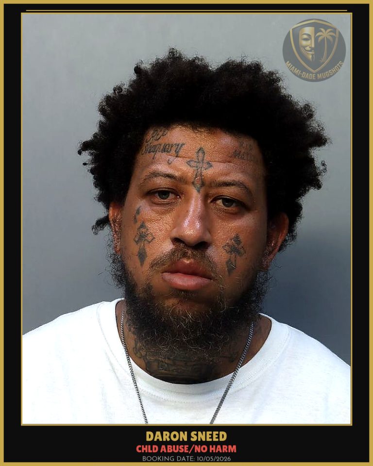 Sneed Daron Eugene Arrested – CHLD ABUSE/NO HARM – Miami-Dade County (Unknown)